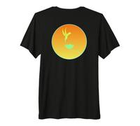 Colibrí Flor De Loto Naranja Amarillo Turquesa Sundown Camiseta Premium