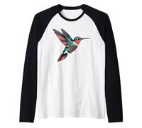 Colibrí Mandala Amantes de Aves Nativo Primer Tribal Americano Camiseta Manga Raglan