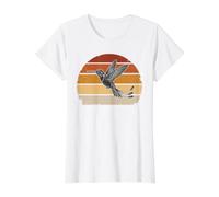 Colibrí Nativo Americano Tribal Indígena Arte Vintage Camiseta gráfica económica, Mujer, Blanco, M