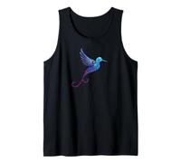colibrí pájaro lindo círculos mandala Camiseta sin Mangas