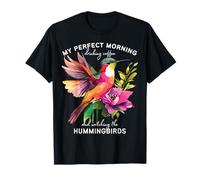 Colibrí Perfecto Mañana Bebiendo Café Pájaro Mamás Mujeres Camiseta