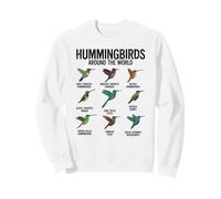 Colibríes Alrededor del Mundo Amante de Las Aves Sudadera