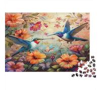 Colibríes en Bloom Puzzle 1000p Adultos Y Jóvenes Muy Difícil Juego De Lógica Producto Duradero Tiempo Libre Cartón Reciclado 38x26cm/1000pcs