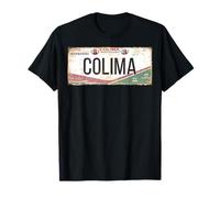 Colima Mexico License Plate Mexican Travel Vacation Beach Camiseta