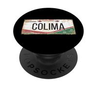 Colima Mexico License Plate Mexican Travel Vacation Beach PopSockets PopGrip Adhesivo