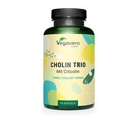 Colina Complex | 1200 mg | 3 Formas de Colina: Bitartrato, Citicolina, Fosfatidilcolina | Sin Aditivos & Vegano | 90 Cápsulas | Vegavero®