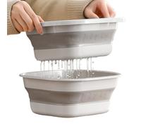 Colino Per Cucina - Colino Pieghevole Set per Cucina con Doppio Strato | Cestello Lavaggio, Scolapasta Igienico, Utili per Piccoli Spazi e Pulizie Domestiche,Contenitori Multiuso per