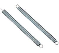 COLIS - Juego de 2 Piezas de Resortes de Tensión Con Gancho, Acero Galvanizado, Doble Gancho, Tracción en Espiral, Diámetro de Alambre 1,2 mm - Longitud 140 mm