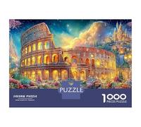 Coliseo bajo un Cielo de Hadas Estrellado Puzzle De 1000 Piezas Edificio Landmark Dreamy Juego De Puzzle Familiar para Todas Las Edades 38x26cm/1000pcs