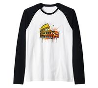 Coliseo de Pintura en Spray Estilo: Street Art Romana Camiseta Manga Raglan