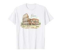 Coliseo de Roma Vintage Travel Italy Art Souvenir Camiseta