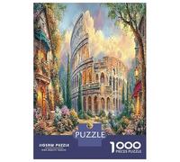 Coliseo Garden Puzzles Intelectual Desafío 1000 Piezas European Arquitectura Clásica Rompecabezas Pasatiempo Creativo para Niños Adultos 52x38cm/1000pcs