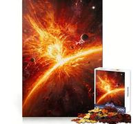 Colisión Planetaria - Explosión Cósmica Ardiente Rompecabezas de 1000 Piezas para Adolescentes Juguete de Lógica Mental Escapada Calma Arte de Borde Fino Coleccionable (50x75cm)