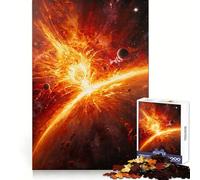 Colisión planetaria: Rompecabezas de explosión cósmica ardiente para Adolescentes, 1000 Piezas, Wise Think Toy, Gentle Leisure, Corte Ajustado, Lista de Deseos de Santa Claus (38x26cm)