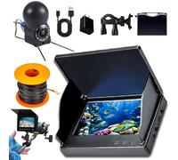 Colitt - Underwater Fishing Camera, 50/65/100/165ft Cable Ice Fishing Fish Finder, with 220° Wide Angle, 4.3Inch Infrared Night Vision, Portable Fish Finder for Ice Lake Sea Boat Fishing (Blue-50M)