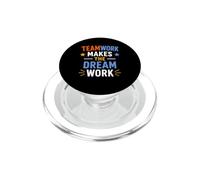 Collaboration Motivation Teamwork Makes The Dream Work PopSockets PopGrip para MagSafe