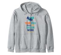 Collaboration Motivation Teamwork Makes The Dream Work Sudadera con Capucha