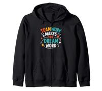 Collaboration Motivation Teamwork Makes The Dream Work Sudadera con Capucha
