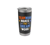 Collaboration Motivation Teamwork Makes The Dream Work Vaso térmico de acero inoxidable de doble pared