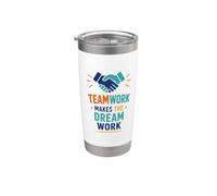 Collaboration Motivation Teamwork Makes The Dream Work Vaso térmico de acero inoxidable de doble pared