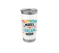 Collaboration Motivation Teamwork Makes The Dream Work Vaso térmico de acero inoxidable de doble pared