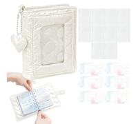 Collage Binder - Papelería de 5 anillos Heart Charm, cuaderno M5 fiable. Función de corazón táctil Scrapbook | Estudiantes universitarios Chicas Inicio Dormitorio Escuela Aula Organización de la s