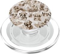 Collage Brown Dream Girly Cute Love Preppy Pet Dogs PopSockets PopGrip para MagSafe