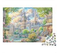 Collage Ciudades del Mundo 1000 Pieces Premium Cardstock Premium Decoración de la Ciudad de Londres Jigsaw Puzzle Adults Relaxation Wall Decor Ideal Gift for Couple Partners Friends 70x50cm/1000pcs