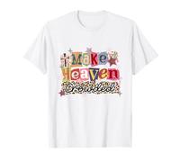 Collage con Estampado de Leopardo Make Heaven Crowded Christian Faith Camiseta