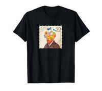 Collage de Arte Original y Creativo con Sello Floral de Van Gogh Camiseta
