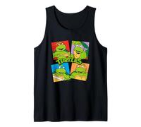 Collage de Equipo de TMNT Heroes Half Shell, Estilo cómic Retro Camiseta sin Mangas