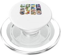 Collage de escenas de Acuarela de Viajes a Mississippi PopSockets PopGrip para MagSafe