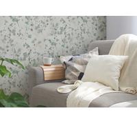 Collage De Fotos De Papel Pintado Floral Romántico - Gris, Azul