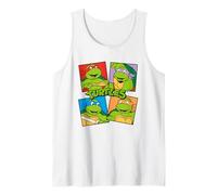 Collage de héroes de TMNT Retro Comic Vibes, Estilo Half Shell Camiseta sin Mangas