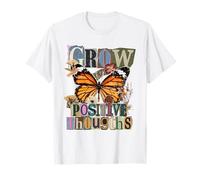 Collage de Mariposa monarca de Crecer Pensamientos positivos Camiseta