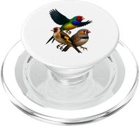 Collage de pájaro pinzón Realista diseño de Cebra jilguero gouldian PopSockets PopGrip para MagSafe