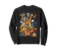 Collage de Personajes Ultimate Wild Animal Kingdom Sudadera