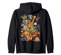 Collage de Personajes Ultimate Wild Animal Kingdom Sudadera con Capucha