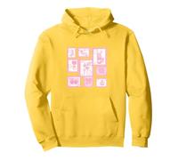 Collage de sellos de coqueta en estilo vintage rosa Sudadera con Capucha