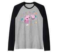 Collage Divertido de Peppa Pig George Best Sister Brother BFF Classic Camiseta Manga Raglan
