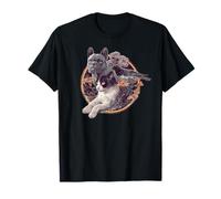 Collage gótico para Mascotas, Bulldog francés, Gato, mirlo Camiseta