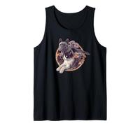 Collage gótico para Mascotas, Bulldog francés, Gato, mirlo Camiseta sin Mangas