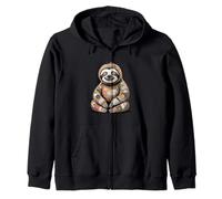 Collage Periódico Arte Perezoso Oso Perezosos Sudadera con Capucha
