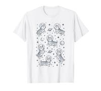 Collage Retro de Corgi en el Espacio Camiseta