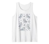 Collage Retro de Corgi en el Espacio Camiseta sin Mangas