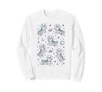 Collage Retro de Corgi en el Espacio Sudadera