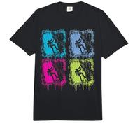 Collage Retro Escalador de Roca para escaladores de montaña Hombres Mujeres Comfort Colors Adult Heavyweight T-Shirt
