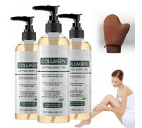 Collagen Body Oil, Firming Body Oil - 100ml, Body Nourishing, Wrinkles & Stretch Marks On Neck, Chest, Arms (3 unidades)