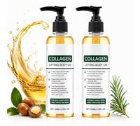 Collagen Body Oil for Women, Moisturising Body Oil for Dry Skin, Lightweight Hydrating Oil, Smooth & Soft Skin Care, Fast Absorbing Non Greasy Formula for Daily Body Care Routine (2pcs)