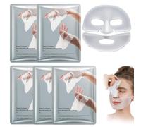 Collagen Deep Mask, 5 PCS Mascarilla Facial Colageno, Decoloración de colágeno máscara transparente, Mascarilla Hidratante Profunda, Faciales Iluminar El Color De La Piel, Suavizante de Líneas Finas
